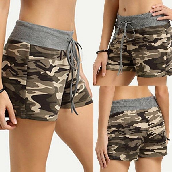 

summer womens camouflage shorts female army green camouflage shorts ladies high waist casual short for women, Black;blue