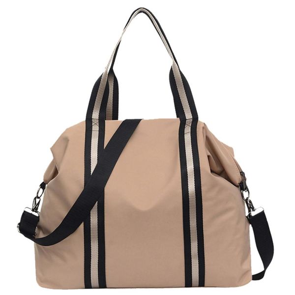

contrast color handbag women's fashion simple solid single shoulder messenger bags oxford cloth large capacity tote vintage bag