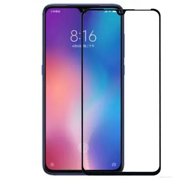 

полное покрытие закаленное стекло протектор экрана для xiaomi mi 9 - черный