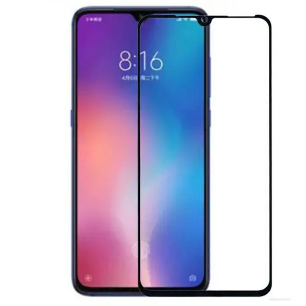 Полное покрытие закаленное стекло протектор экрана для Xiaomi Mi 9 - Черный