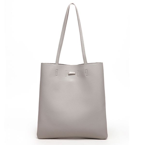 

casual large capacity women handbags soft pu leather female shoulder bags ladies shopping bag big totes bolsa black gray