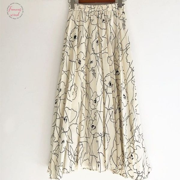 

2020 4 colors available 2020 spring new arrival faldas largas elegantes irregular skirt match vintage skirt floral ship, Black
