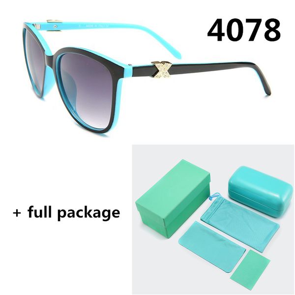 

designer brand new sunglasses 4078 fashion female models classic luxury sun glasses with box and case, White;black
