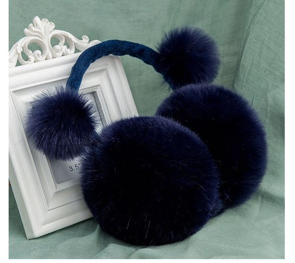 

2017 children winter earmuffs imitation fur ear muffs lovers warmer fashion plush earmuffs for girls boy baby dw25, Blue;gray