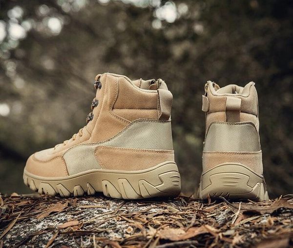 

men boots winter man shoes outdoor ankle boots men snow plush keep warm footwear lace-up casual trendy hunting, Black