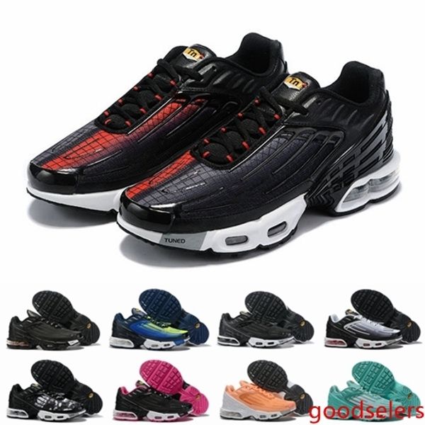 

plus iii 3 tn mens tuned airs running shoes women tns black white rainbow sport shock sneakers requin blue red spider des chaussures