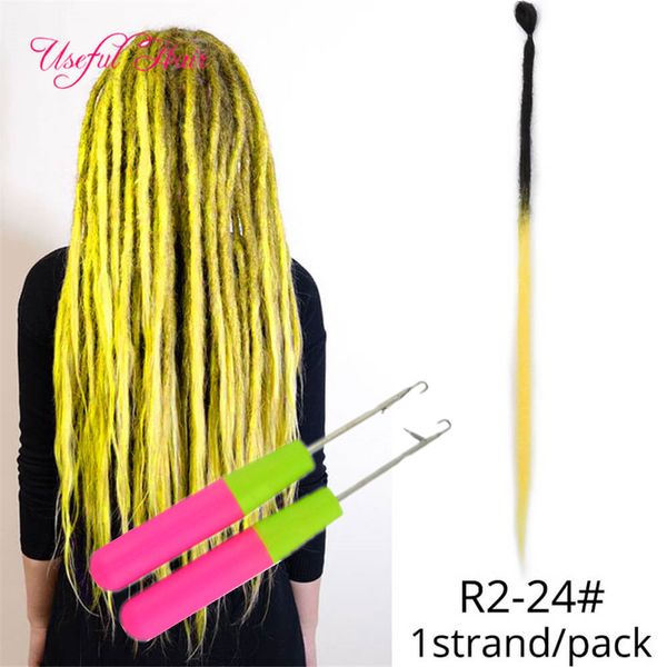 Dread Lock Hair Dreadlocks Extensão do Cabelo Para As Mulheres Homens Handmade Dreads Ombre Trança Vermelha Trança Cabelo Peças 1 Strand Crochet Tranças Penteados