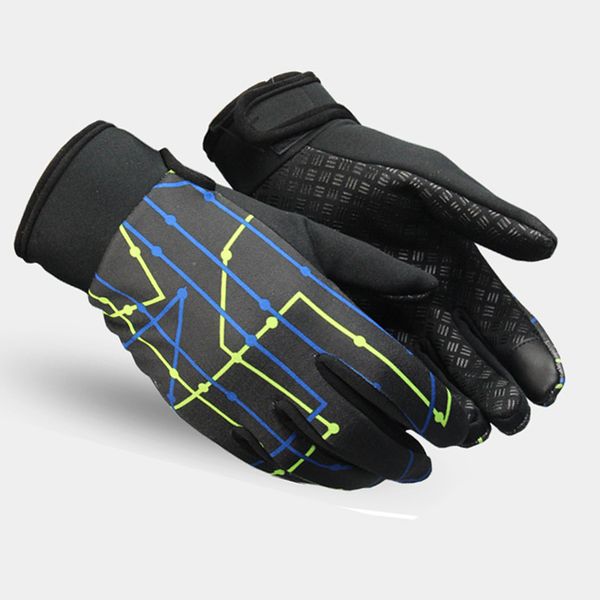 

winter warm touch screen gloves outdoor sport cycling hiking motorcycle ski gloves for men women windproof gloves, Black