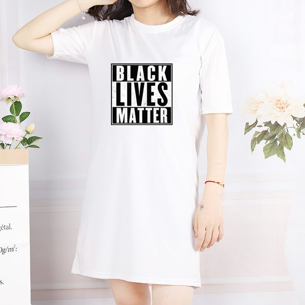 

new stylish womens black lives matters dress women summer letter printed affirmative movement dresses womens casual resist dress, Black;gray