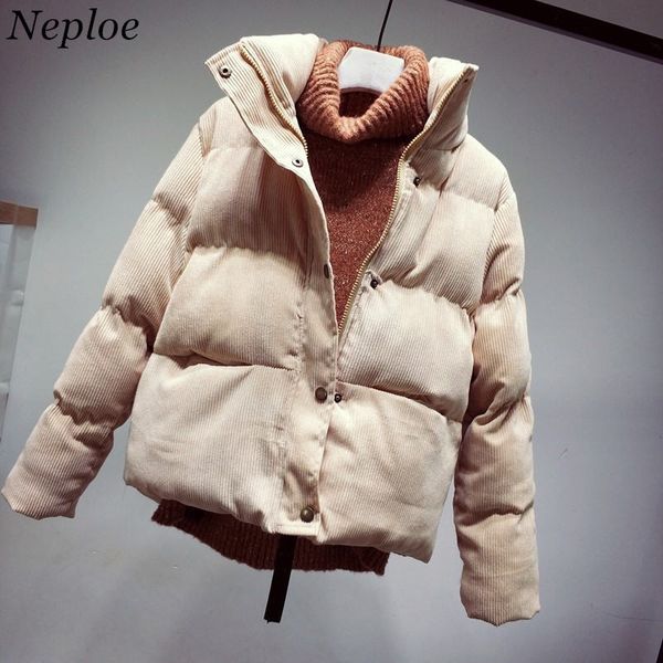 

neploe woman corduroy jacket new thick winter short jackets ladies stand collar outerwear coat warm female clothing 36759, Black