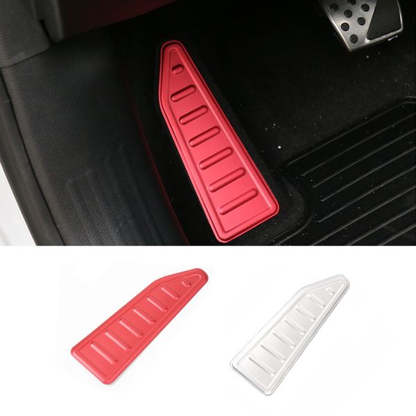 

red silver left side foot pedal aluminium left foot pedal rest plate for renegade 2015+ interior moulding parts car styling