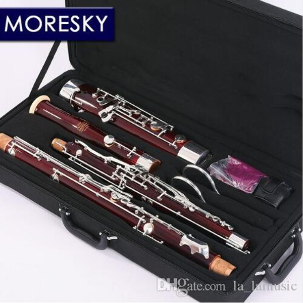 

moresky professional c tone bassoon cupronickel silver plated key maple body bassoon