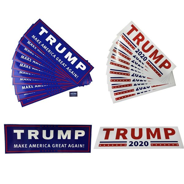 2 Stilleri 7.6 * 22.9 cm Donald Trump 2020 Araba bayrakları Çıkartmalar Tampon duvar Sticker Amerika Büyük Yapmak Tutmak Araba Styling Araç Paster