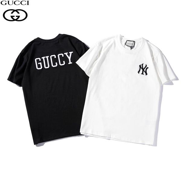 

2020 men's t-shirt fashion men's summer casual solid color letter street clothing t-shirt rivet cotton blend round neck short slee, Black
