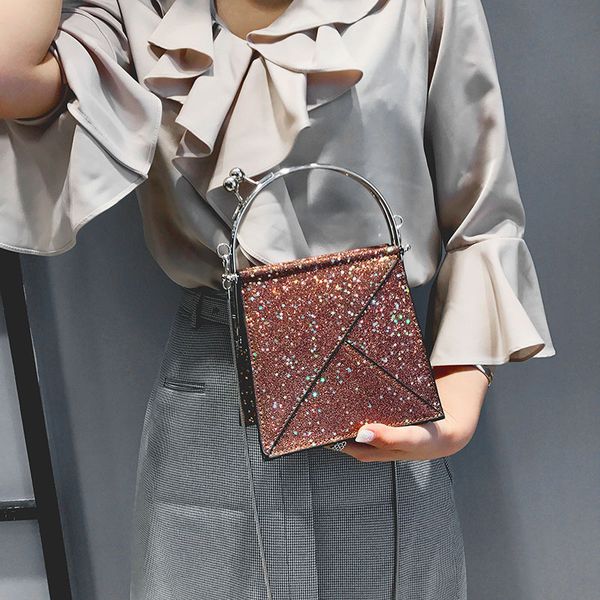 

small women square bags pu leather messenger bag clutch bags designer shoulder bag women handbag solid sequined purse