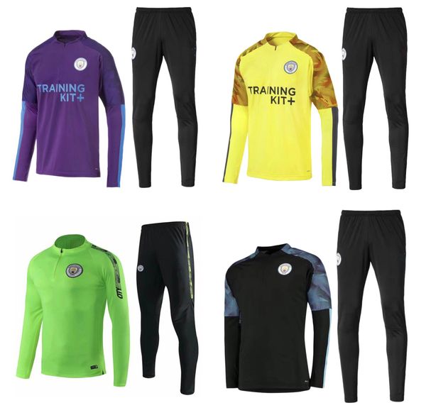 

2019 training suit survetement football tracksuit sweater 19 20 KUN AGUERO MAHREZ soccer jacket Jogging chandal futbol