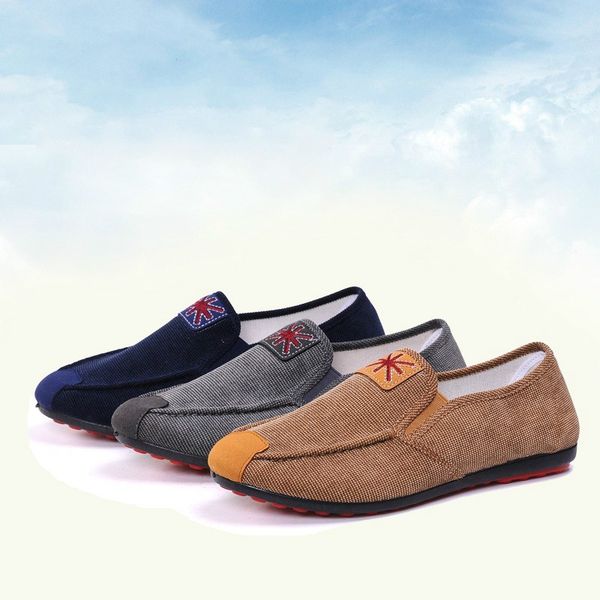 

classic cloth shoes men's shoes spring and summer loafers low breathable men's casual clothmens casual s043, Black