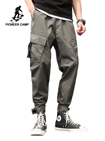 

pioneer camp cool pants men streetwear pants male letter printed summer harajuku pockets trousers overalls axx908106, Black