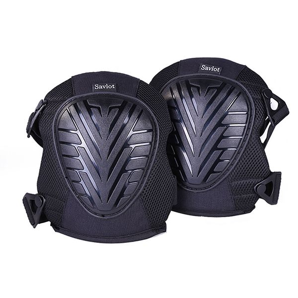 

men women professional knee pads with heavy duty silicone eva padding outdoor engineering work knee protector pad, Black;gray