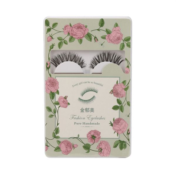 

5 pairs thick long cross party false eyelashes transparent plastic messy fake eye lashes
