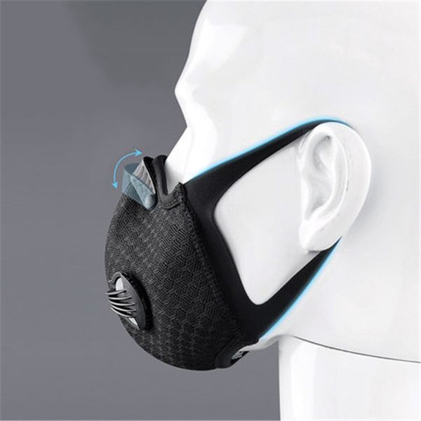 

face pm2.5 windproof breathing valves stereo tailoring outdoor washable with #qa180, Black
