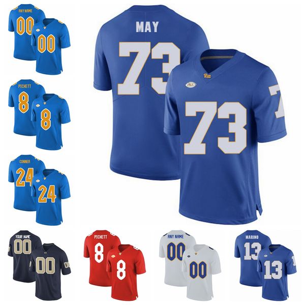 

pittsburgh panthers college football jerseys adam bisnowaty jersey james conner kenny pickett nick patti damar hamlin custom stitched, Black