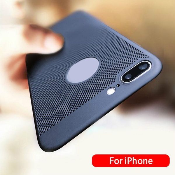 

ultra thin phone case for iphone 7 8 plus hollow heat dissipation case hard pc cover for iphone x xs xr ing