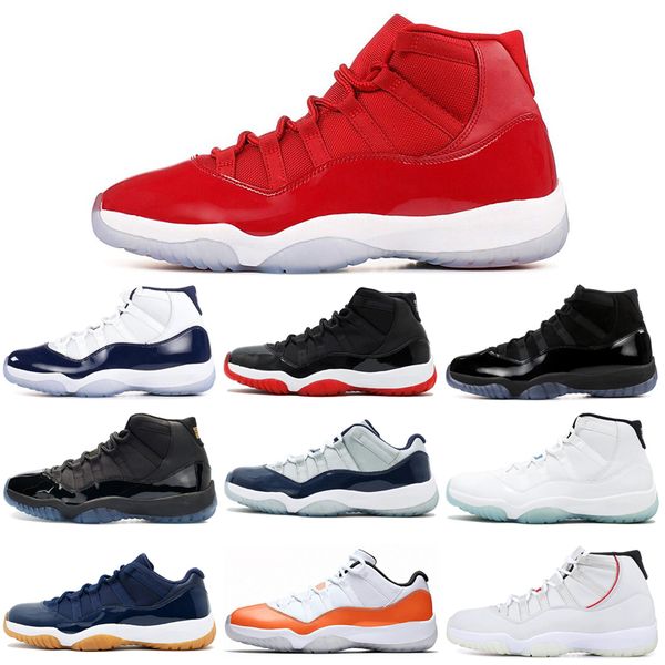 

2019 11 11s Basketball Shoes Concord Snakeskin Cap and Gown Gamma Blue Orange Trance Women Mens Trainer Sports Sneakers 5.5-13