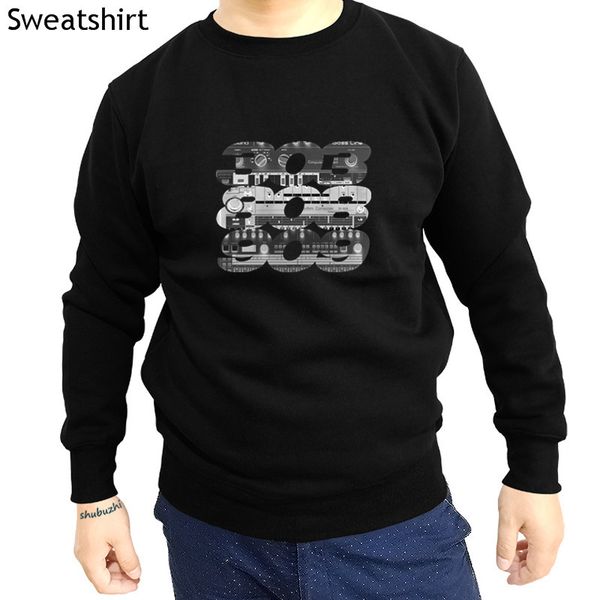 

new arrived fashion hoodies acid 303 808 909 sweatshirt - roland synth trax 88 old school house 90s techno cotton hoody sbz4333, Black