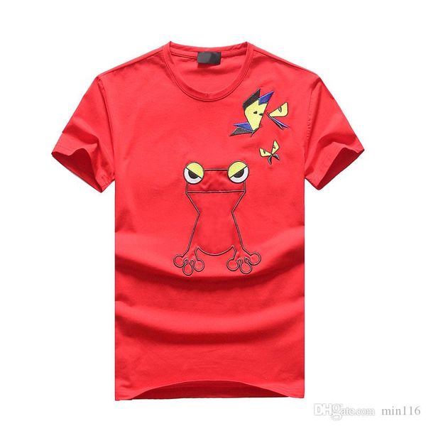 

summer the new male o-neck t-shirt men's luxurious letter print short sleeve tshirt man fit cotton t shirts mens tees #1508, White;black
