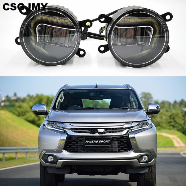 

3-in-1 functions drl daytime running light car projector fog lamp with turn signal for mitsubishi montero pajero sport 2013-2018