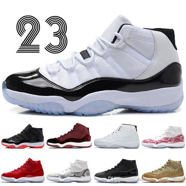 

new bred 2019 11 11s snakeskin pink mens basketball shoes prom night legeng blue women men athletic sports designer sneakers