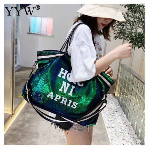 

sequin women bags female large capacity handle bags appliques lady's handbags national casual tote girl messenger