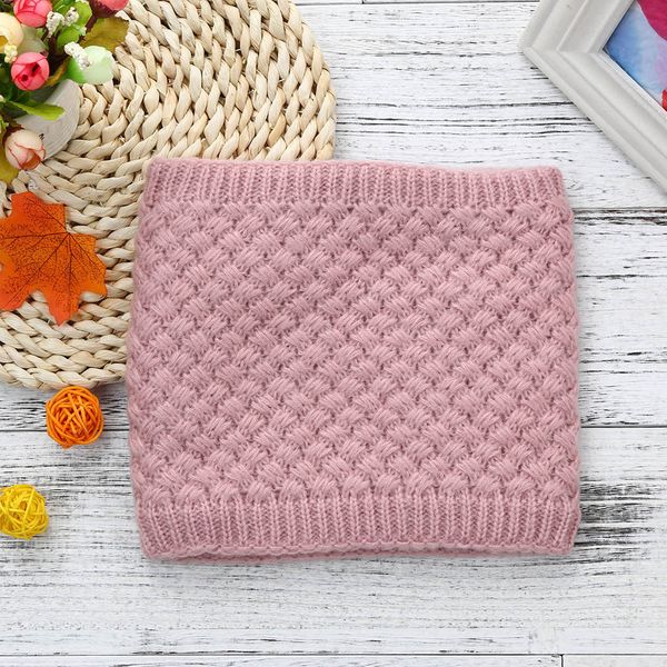 

women solid chunky cable o ring knitted wool scarf snood infinity neck warmer cowl collar circle crochet scarf #a, Blue;gray