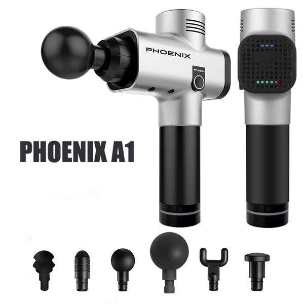 

phoenix a1 muscle massage gun deep tissue massager therapy gun exercising relief body shaping with 6 heads