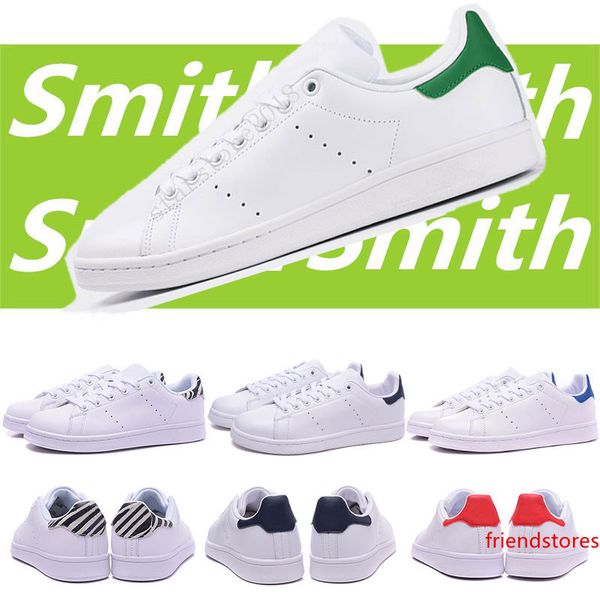 

designer shoes smith men women stan shoes black white red blue silver pink smith sneakers casual shoes leathe size 36-45