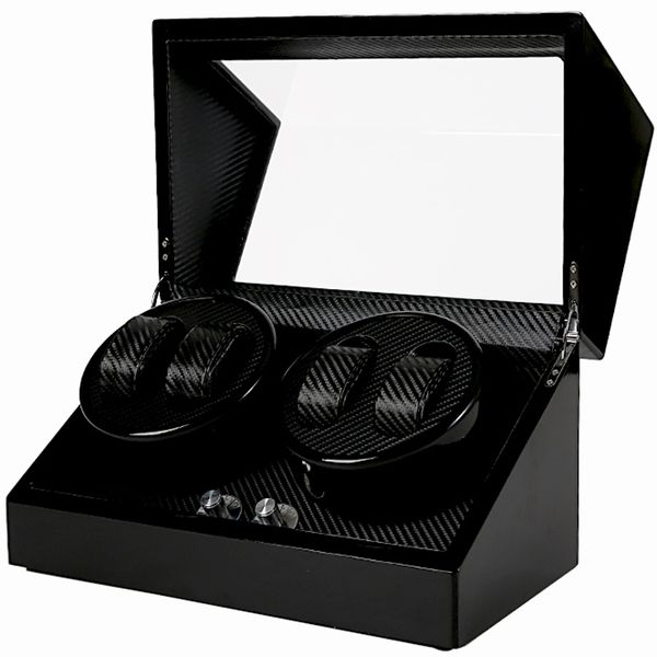 

watch winder for automatic watches new wooden watch accessories box watches storage black uhrenbeweger motor remontoir montre, Black;blue