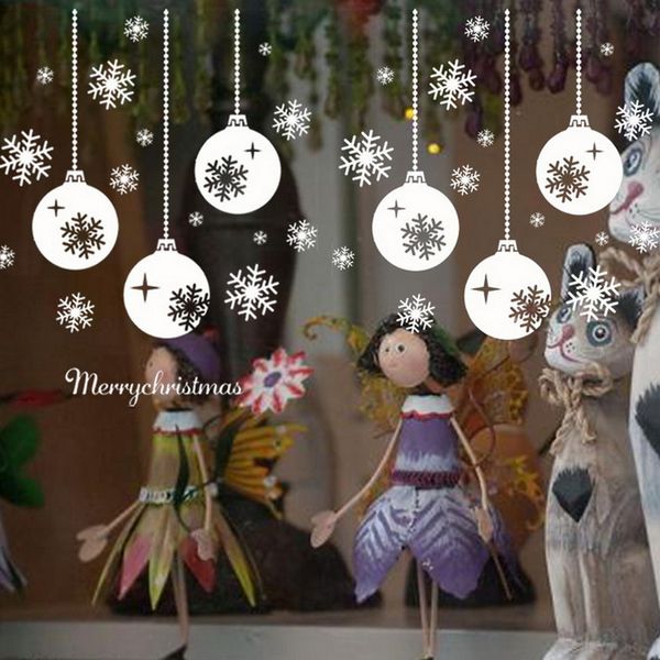 

2019 new year wall stickers santa murals reindeer shop window stickers decorated christmas snowflake decorations for home glass