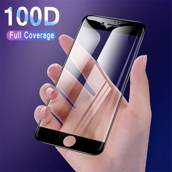 

100d изогнђй кѬай заиного екла на iphone 7 8 6 6s plus закаленнй пѬоекоѬ кѬана дл