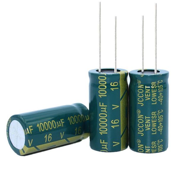 

16v10000uf jccon aluminum electrolytic capacitor volume 16x30 power charger