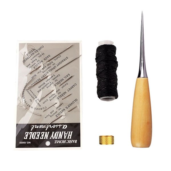 

10pcs leather craft tools kit for diy hand leather working carving work sewing stitching saddle punch leathercraft accessories