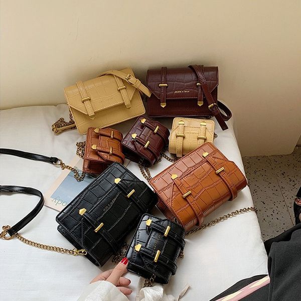 

fashion stone pattern women's shoulder bags simple pu mini chain crossbody for bags women solid lady messenger bag