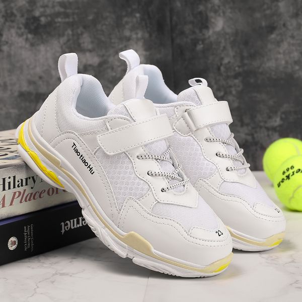 

детские кроссовки младенческие бегущие мальчики для девочек обувь сетка тройной s крючок и петли chlidren высококачественные тренажеры, Black