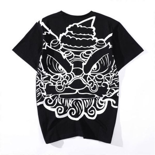

mens fashion designer t-shirts boys personalized lion head print short sleeve football jersey2020 new style selling, White;black