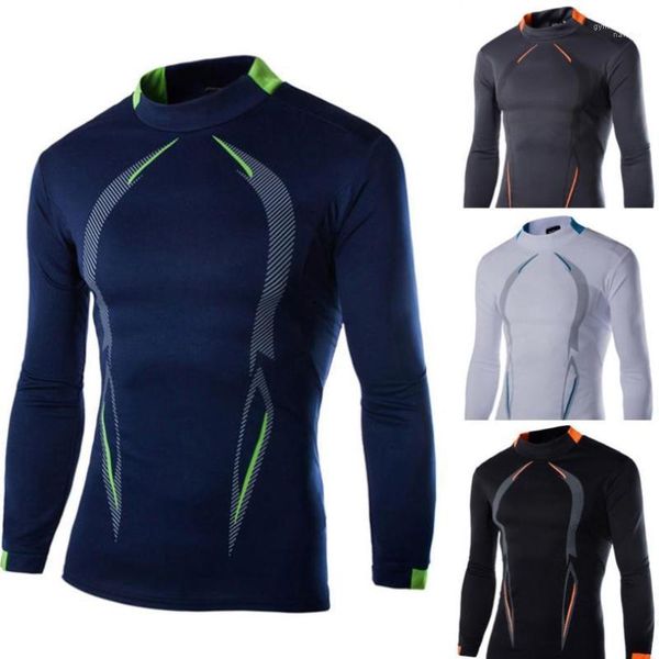 

fitness autumn spring long sleeved tees mens compression tshirts sports, White;black