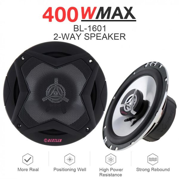 

2pcs durable 6.5 inch 400w car coaxial auto audio music stereo full range frequency hifi speakers non-destructive installation