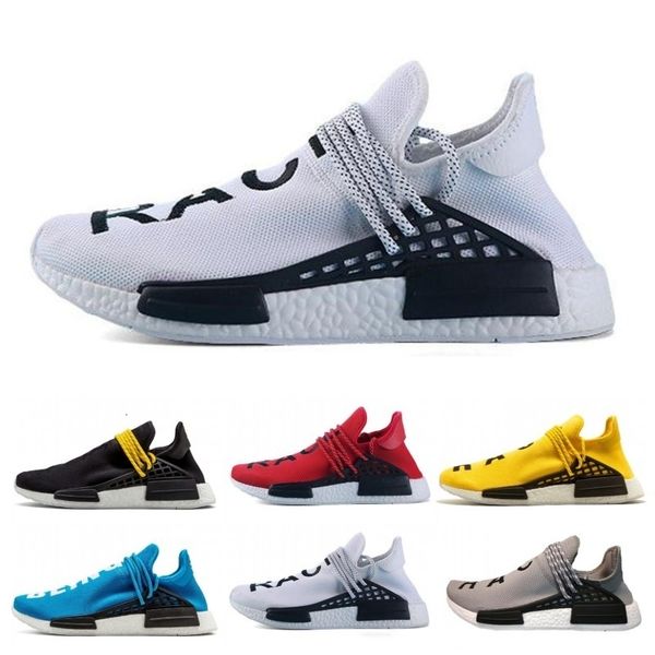 

nmd human race pharrell mens trainers womens running shoes yellow noble ink core sports shoes sneakers