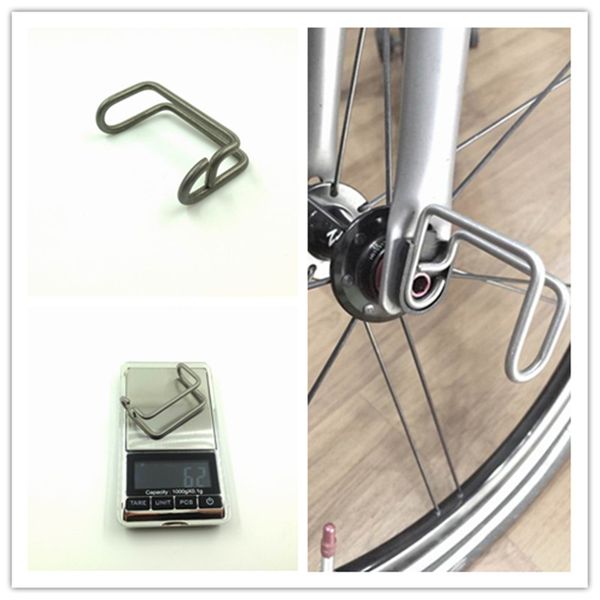 

folding bicycle titanium e-type hook for bromptom front fork hook without mud baffle