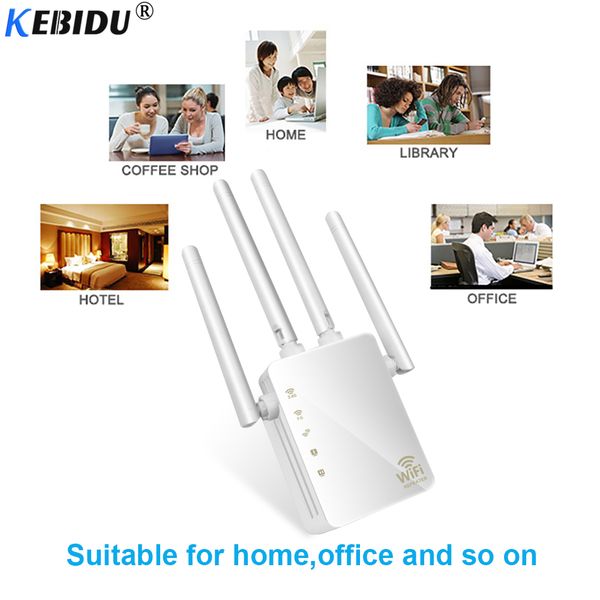 

kebidu 1200mbps wireless wifi extender wifi /router dual band 2.4&5.8ghz 4 wi fi antenna long range signal