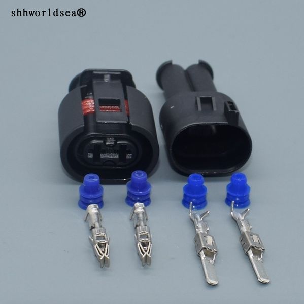 

shhworldsea 2p 3.5mm male female for vag 357973202 plugs for vw 2 pin plug 357 973 202 357973202 6n0 972 997 a car